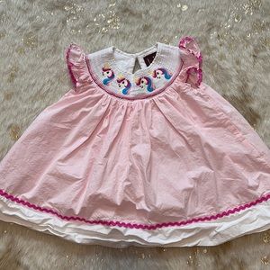 Lil cactus 3-6m dress smocked unicorn